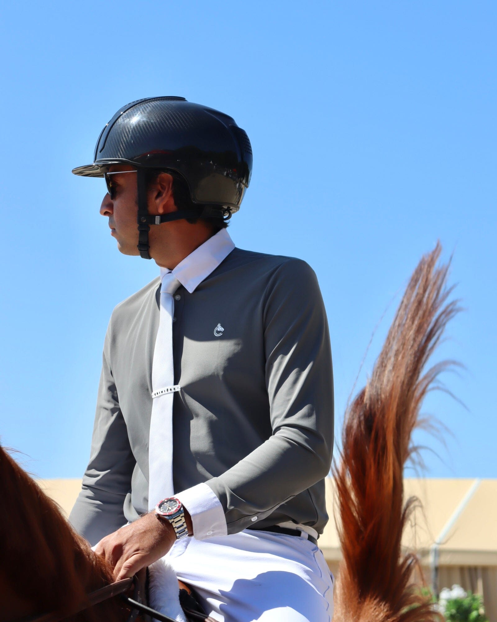 CRINIERE Charles Mens Show Shirt | Stone - Equiluxe Tack