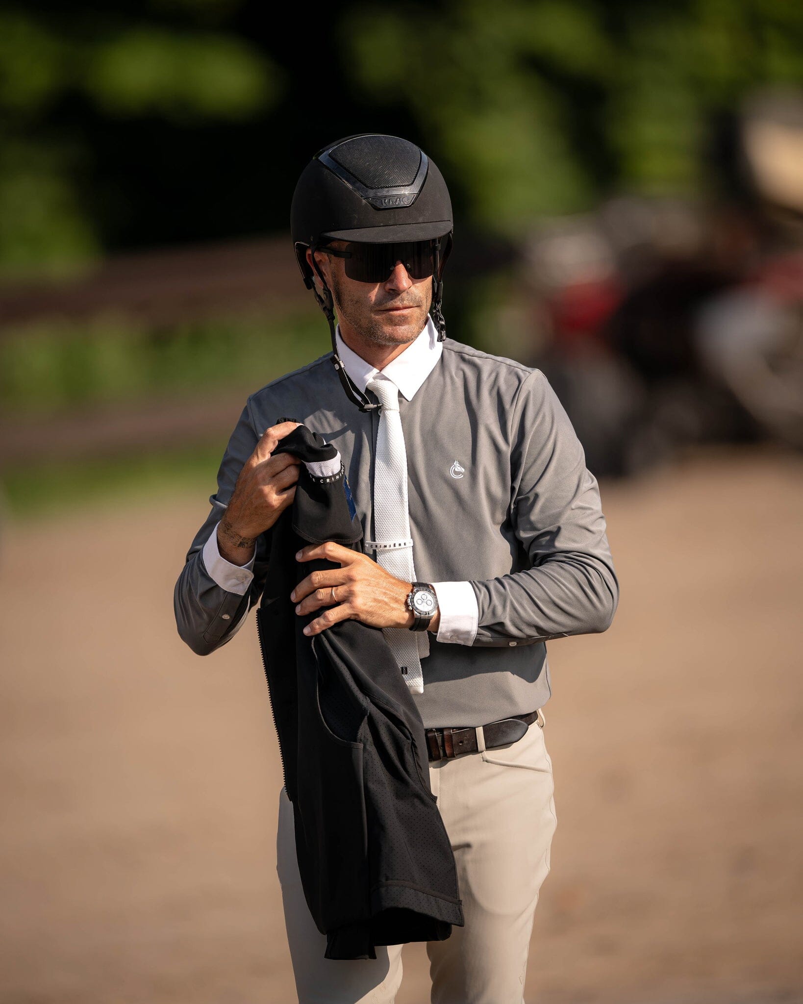 CRINIERE Charles Mens Show Shirt | Stone - Equiluxe Tack