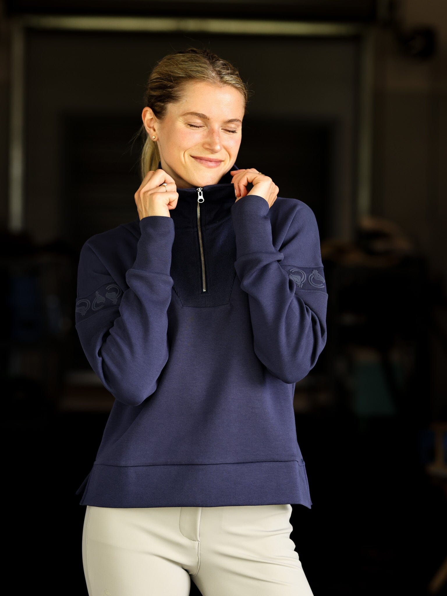 CRINIĒRE Claire Sweater | Navy - C R I N I Ē R E - Equiluxe Tack