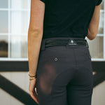 CRINIĒRE Elastic Braided Leather Belt | Black - C R I N I Ē R E - Equiluxe Tack
