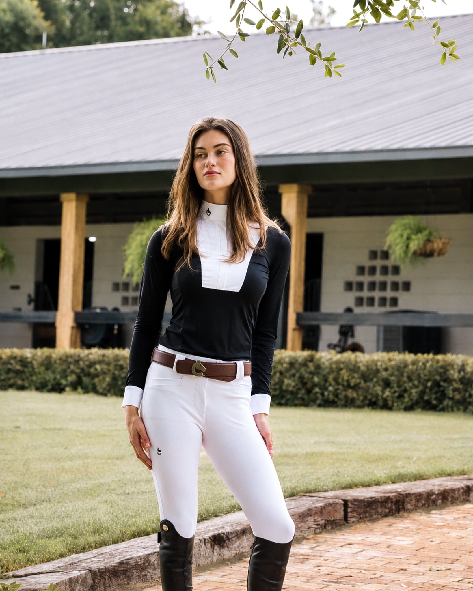 CRINIERE Helen Show Shirt | Black - Equiluxe Tack