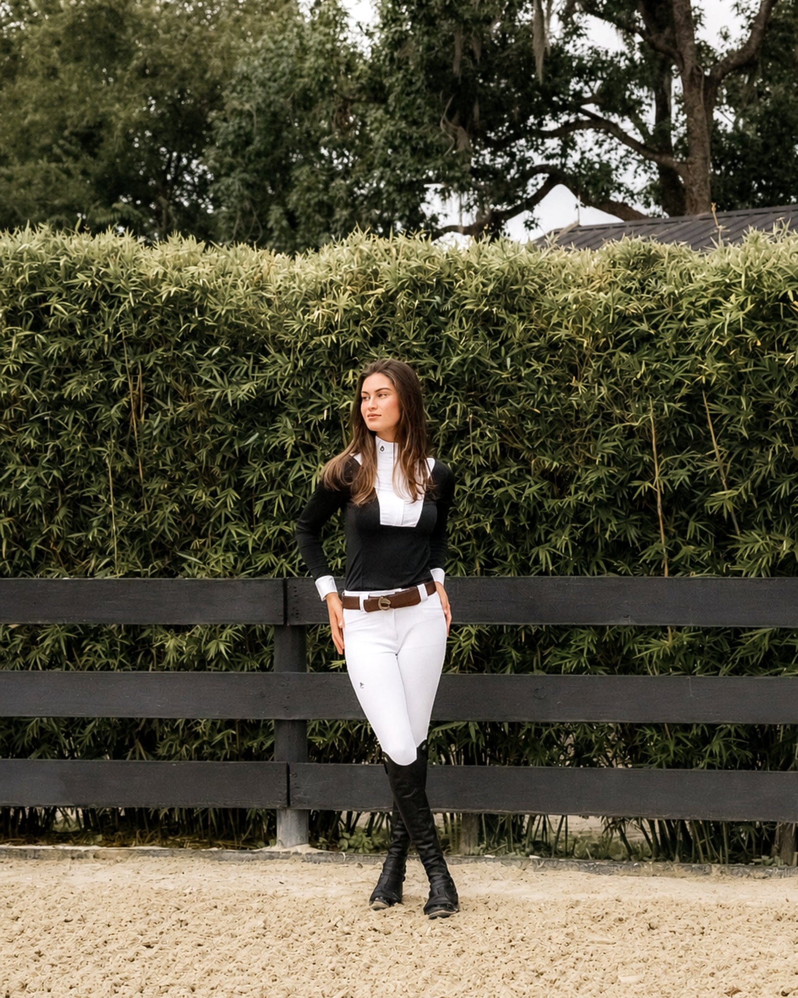 CRINIERE Helen Show Shirt | Black - Equiluxe Tack