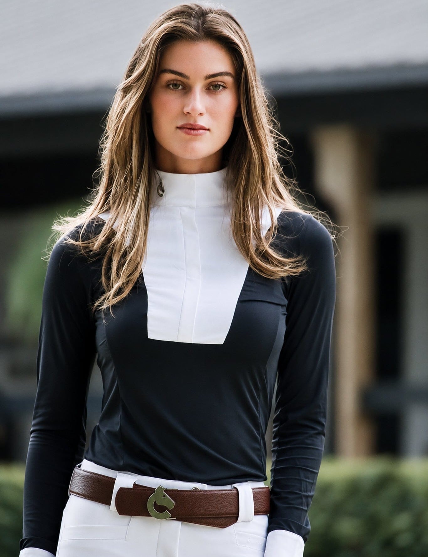 CRINIERE Helen Show Shirt | Black - Equiluxe Tack