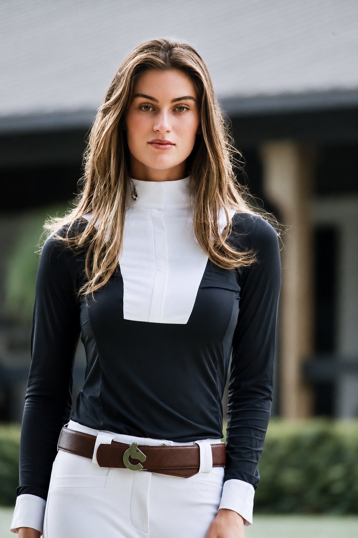 CRINIERE Helen Show Shirt | Black - Equiluxe Tack