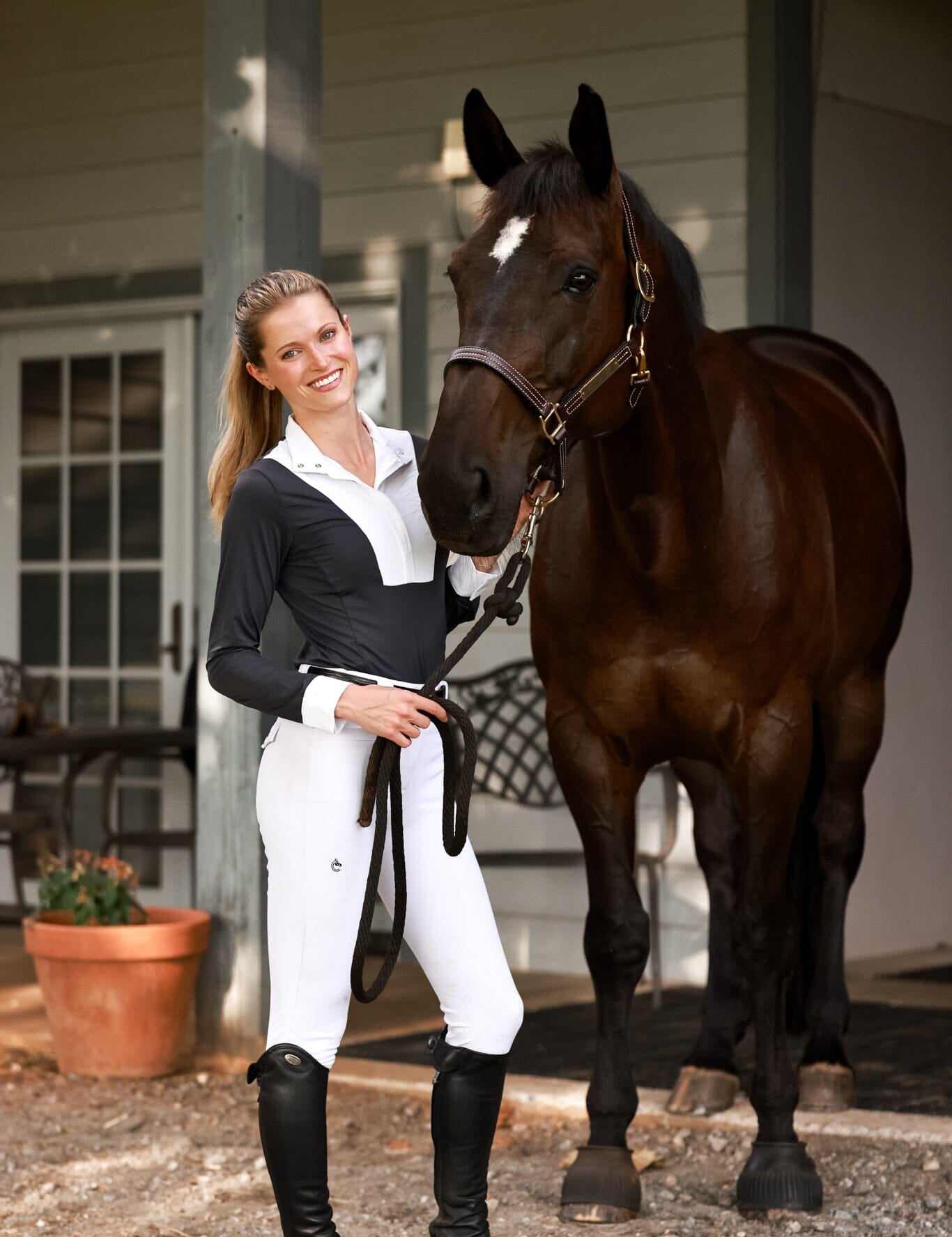 CRINIERE Helen Show Shirt | Graphite - Equiluxe Tack