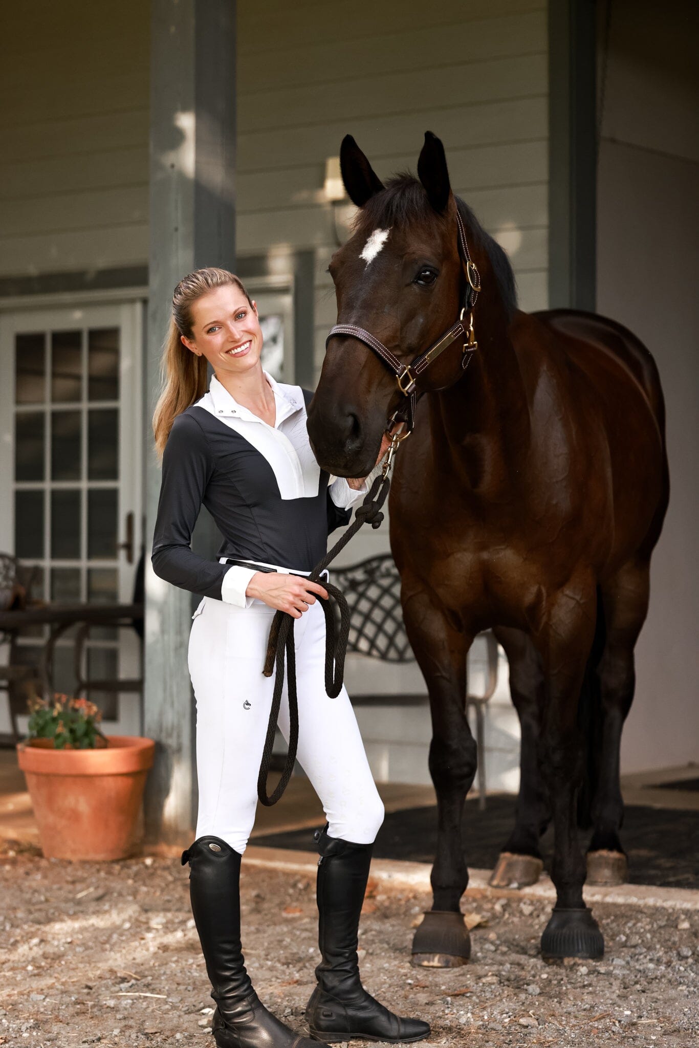 CRINIERE Helen Show Shirt | Graphite - Equiluxe Tack