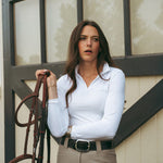 CRINIERE Holly Show Shirt LS | White - Equiluxe Tack