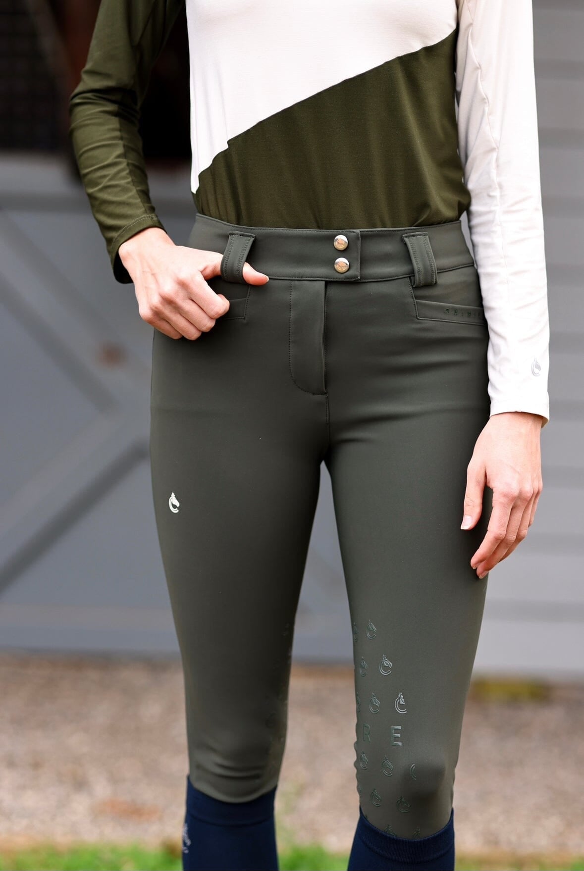 CRINIĒRE Juliette High Compression Breeches | Hunter Green - C R I N I Ē R E - Equiluxe Tack