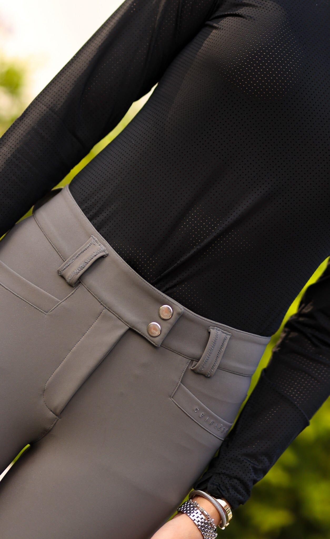 CRINIĒRE Juliette High Compression Breeches | Perfect Gray - C R I N I Ē R E - Equiluxe Tack
