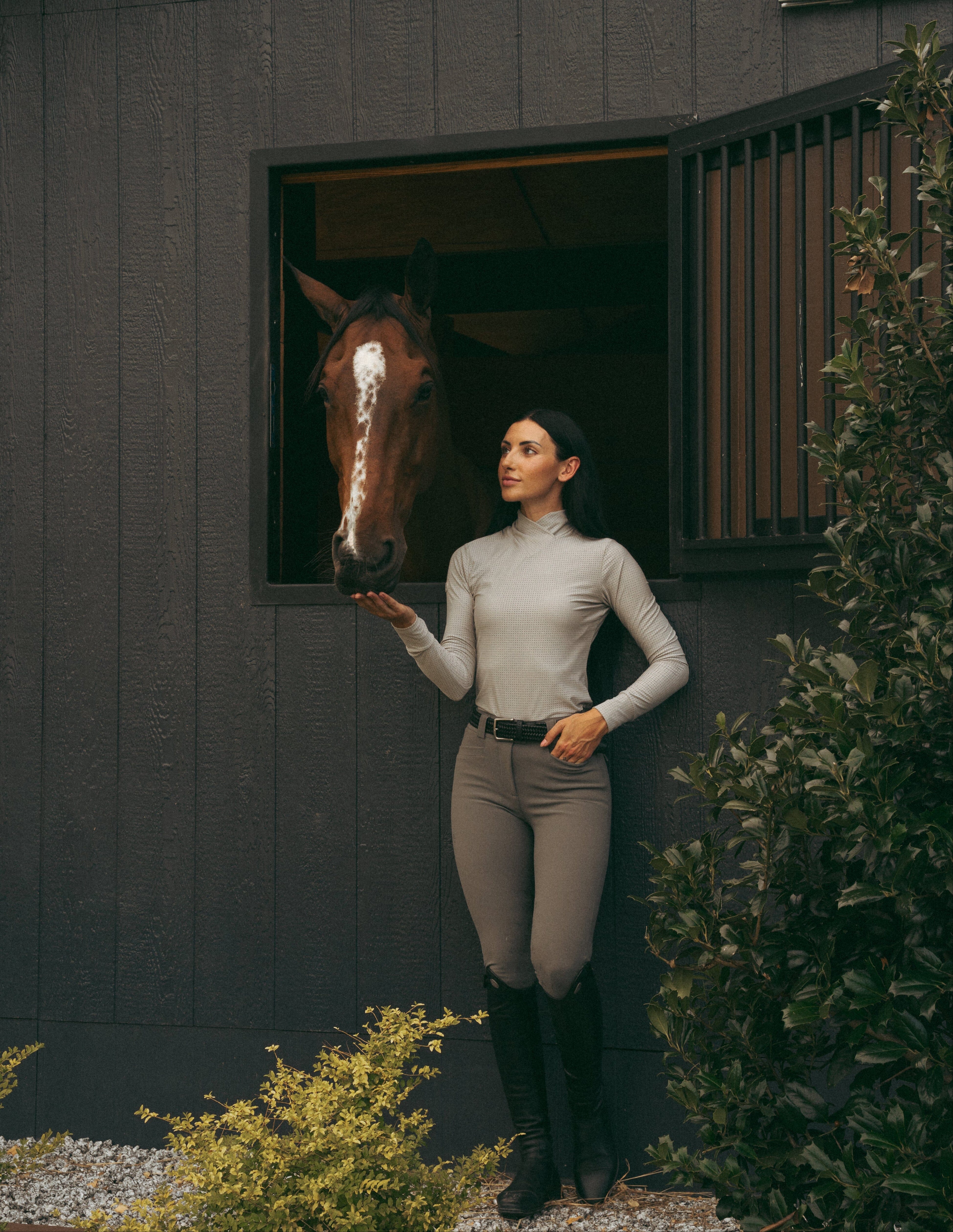 CRINIĒRE Juliette High Compression Breeches | Perfect Gray - C R I N I Ē R E - Equiluxe Tack