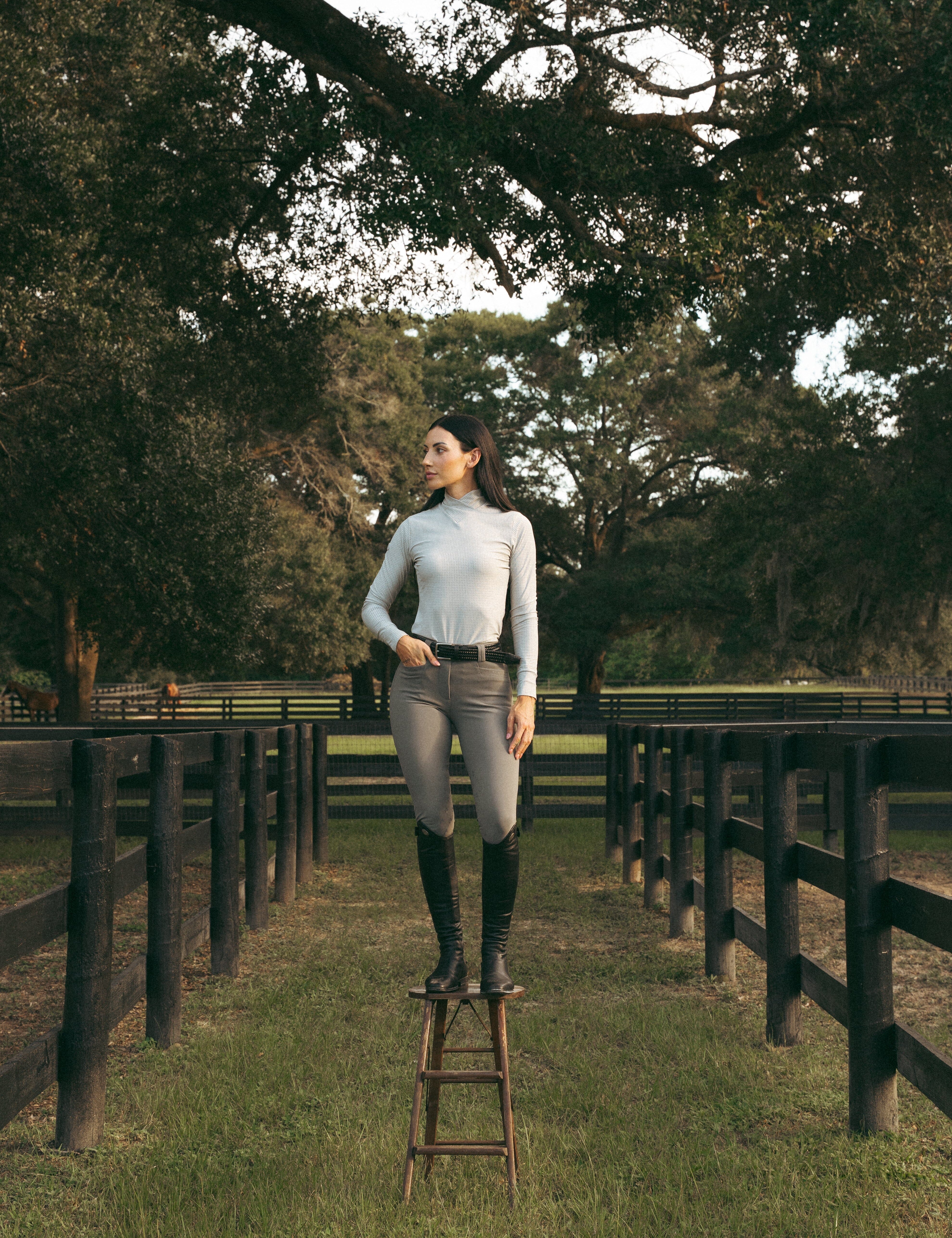 CRINIĒRE Juliette High Compression Breeches | Perfect Gray - C R I N I Ē R E - Equiluxe Tack