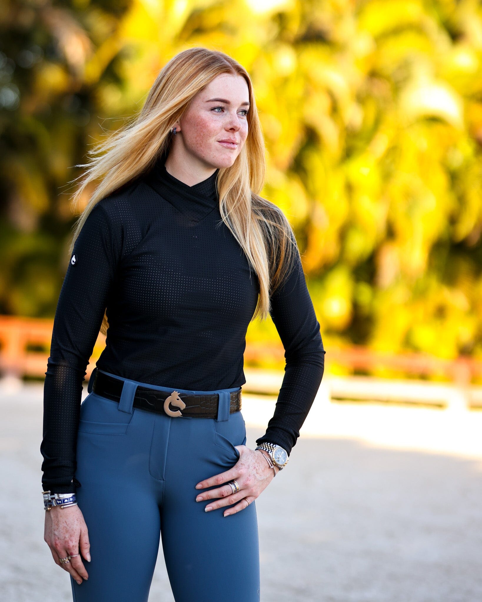 CRINIĒRE Juliette High Compression Breeches | Slate Blue - C R I N I Ē R E - Equiluxe Tack