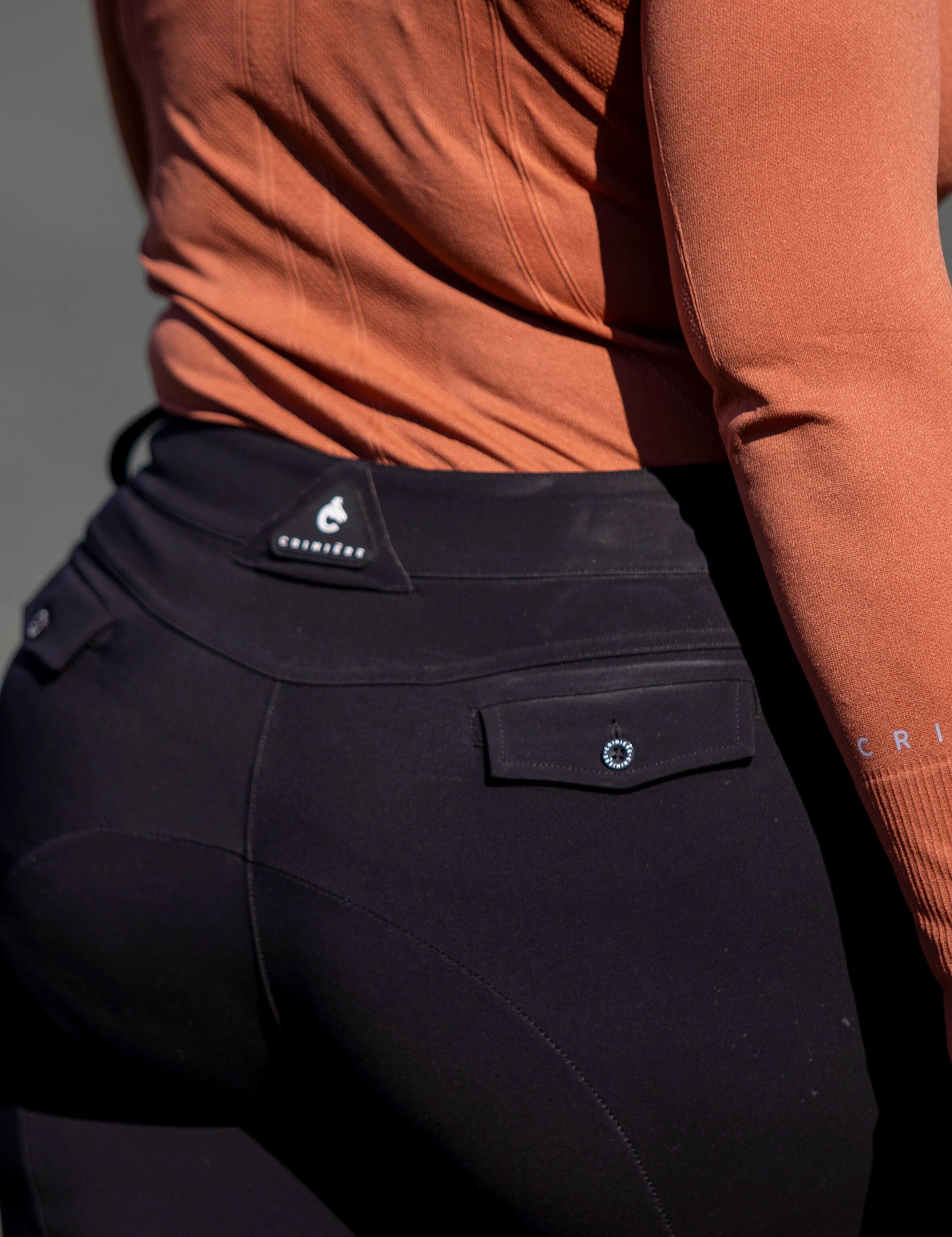 CRINIĒRE Juliette High Compression Breeches with Leg Pocket | Black - C R I N I Ē R E - Equiluxe Tack