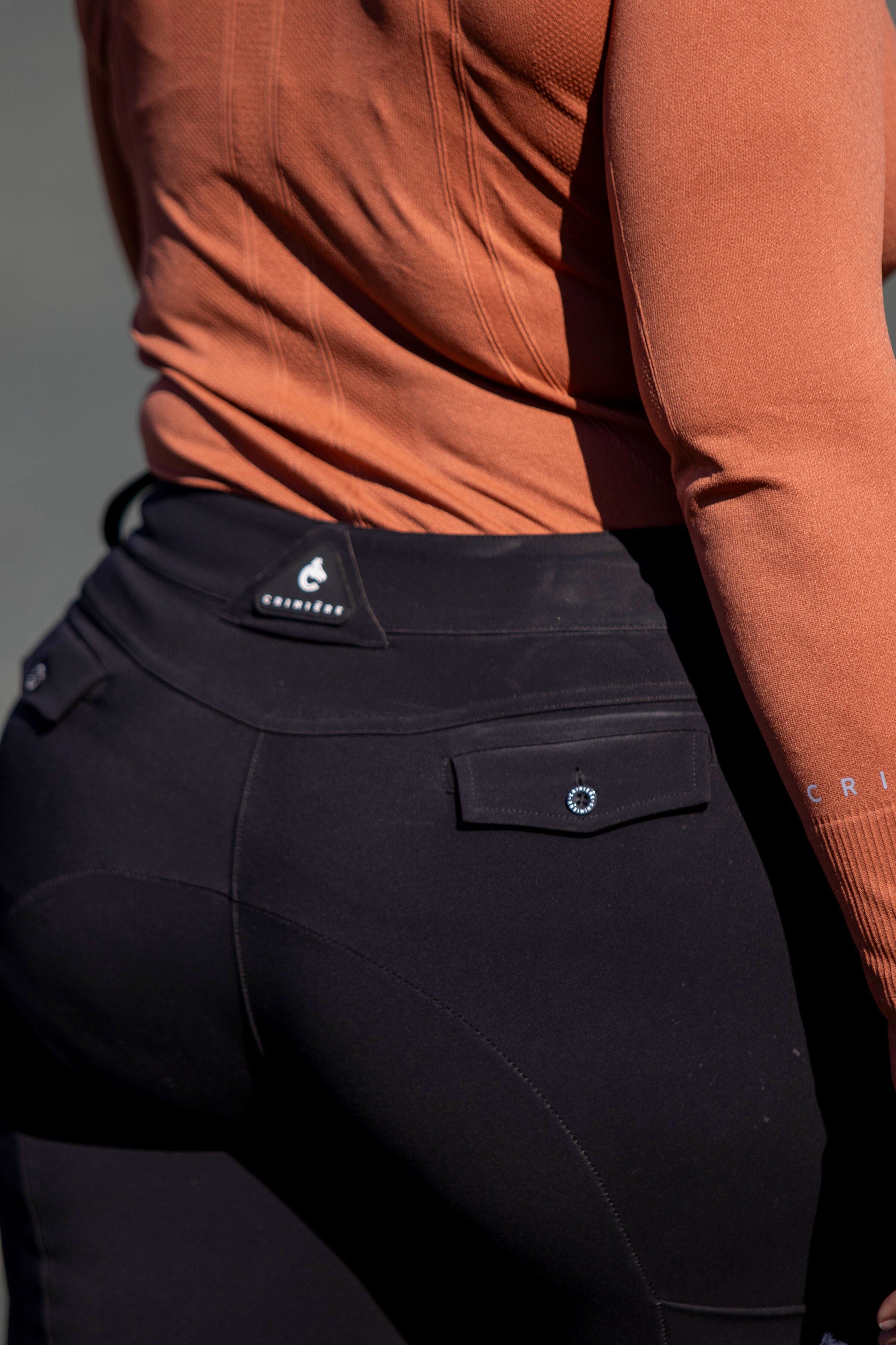 CRINIĒRE Juliette High Compression Breeches with Leg Pocket | Black - C R I N I Ē R E - Equiluxe Tack