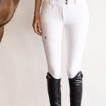 CRINIERE Juliette High Compression Show Breeches | White - Equiluxe Tack