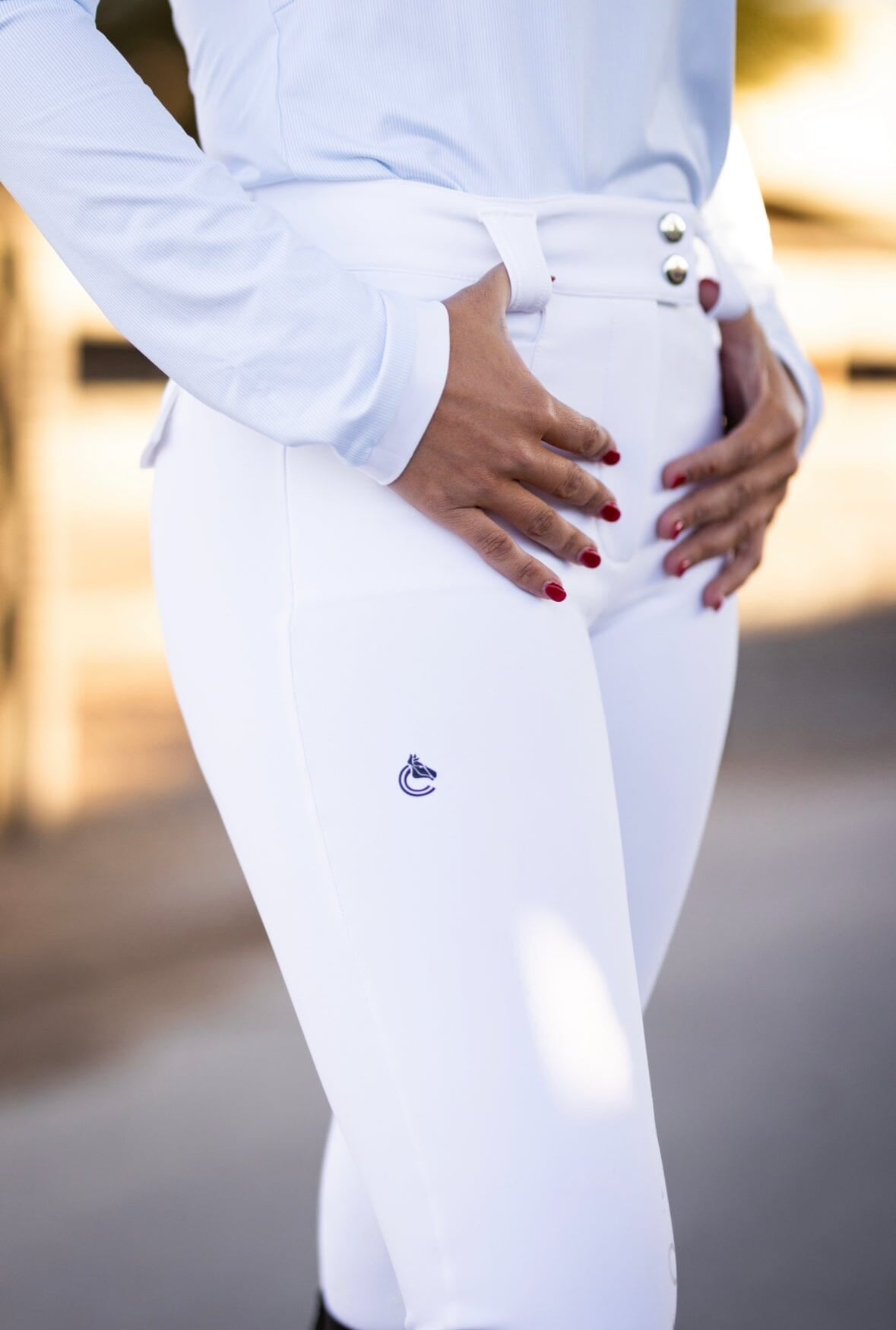 Criniere Juliette High Compression Show Breeches | White - C R I N I Ē R E - Equiluxe Tack