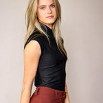CRINIĒRE Kai Shirt Cap Sleeve | Black - C R I N I Ē R E - Equiluxe Tack