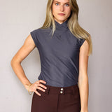 CRINIĒRE Kai Shirt Cap Sleeve | Graphite - C R I N I Ē R E - Equiluxe Tack