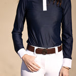 CRINIĒRE Lia Show Shirt | Navy - C R I N I Ē R E - Equiluxe Tack
