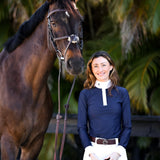 CRINIĒRE Lia Show Shirt | Navy - C R I N I Ē R E - Equiluxe Tack