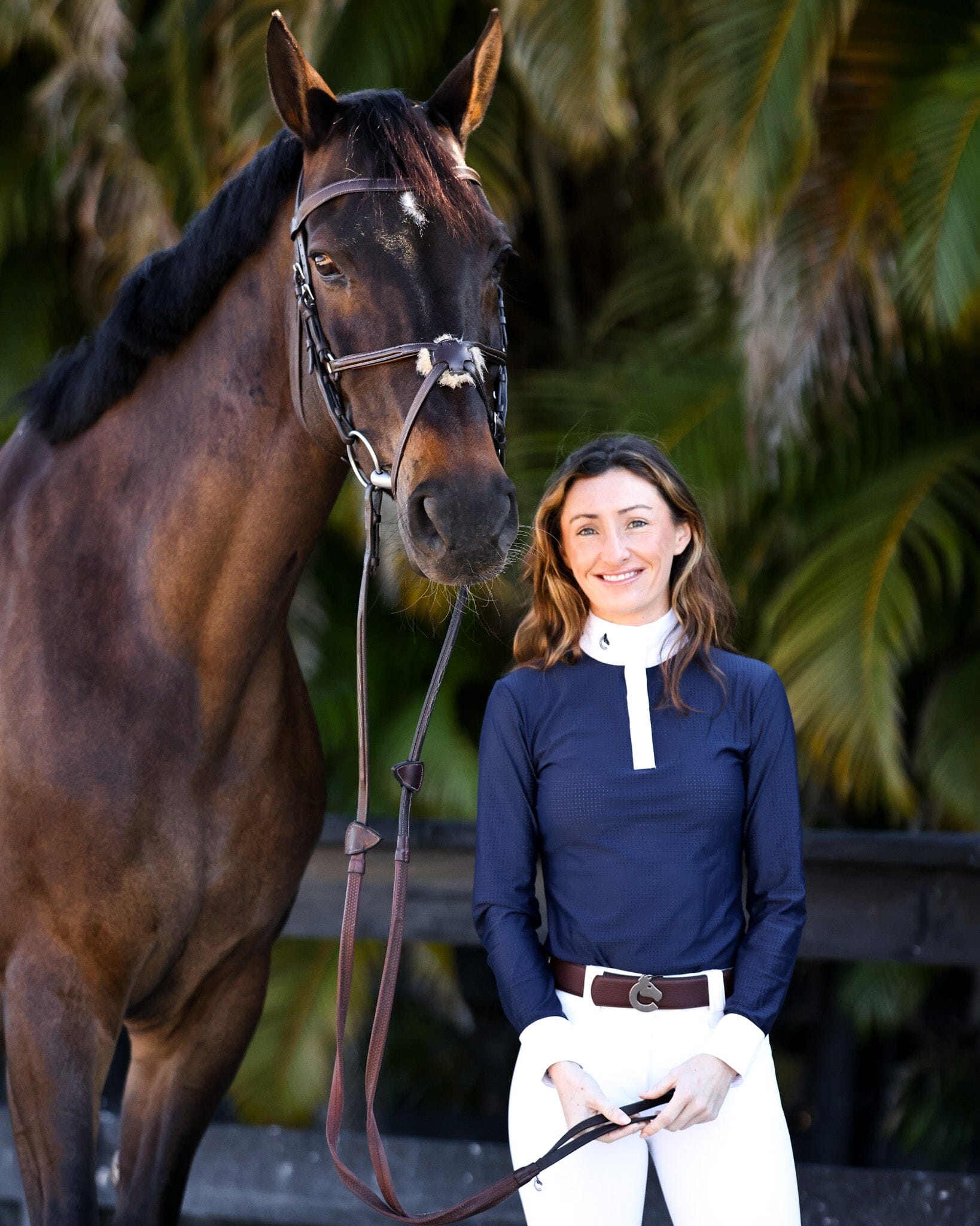 CRINIĒRE Lia Show Shirt | Navy - C R I N I Ē R E - Equiluxe Tack
