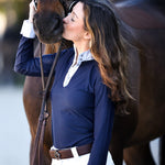CRINIĒRE Lia Show Shirt | Navy - C R I N I Ē R E - Equiluxe Tack