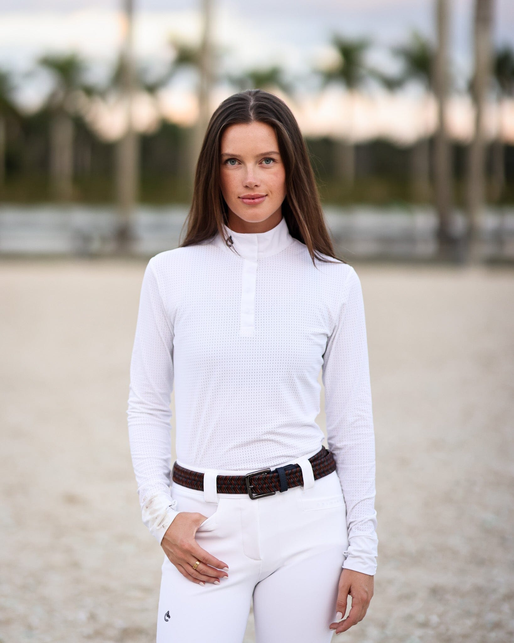 CRINIĒRE Lia Show Shirt | White - C R I N I Ē R E - Equiluxe Tack
