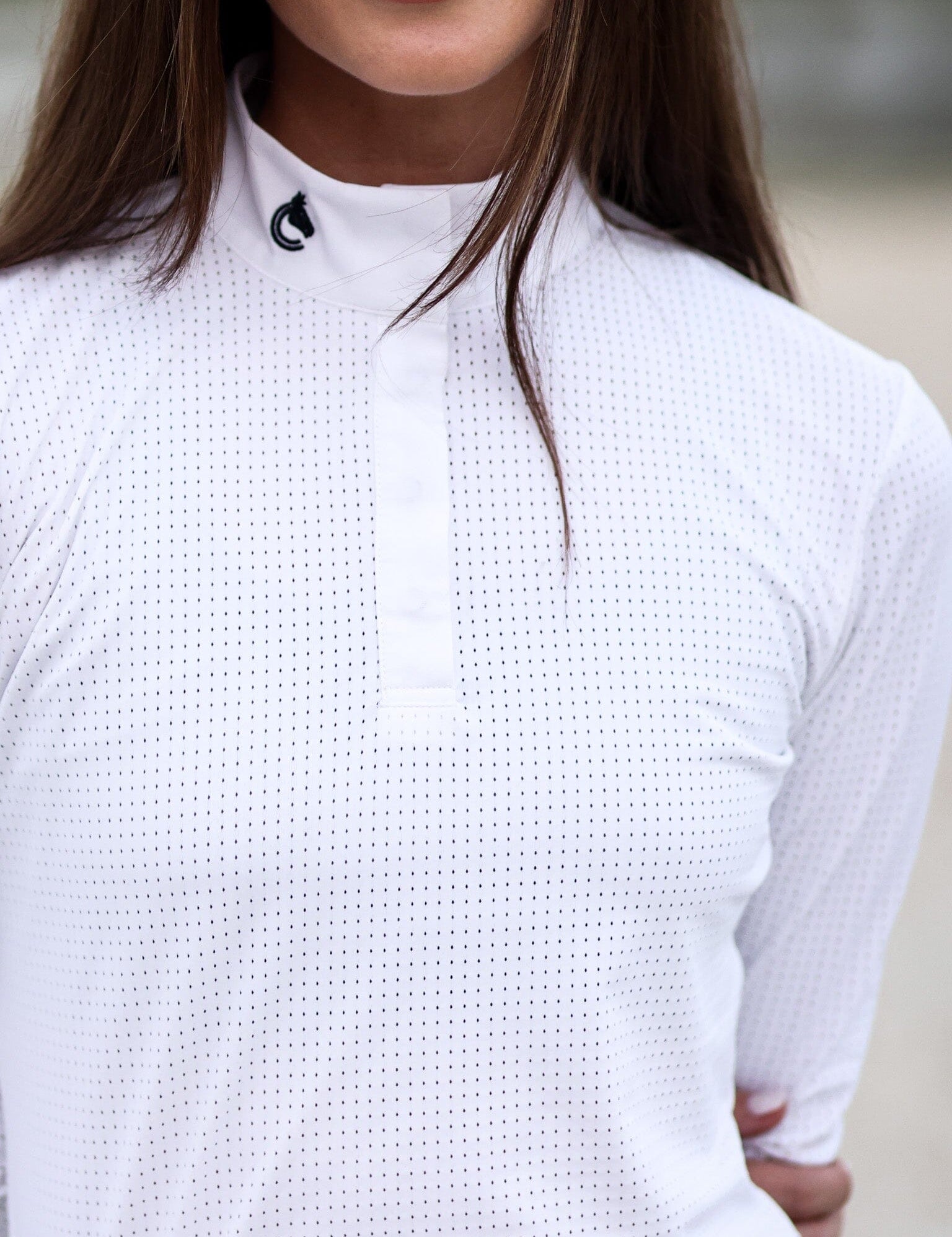 CRINIĒRE Lia Show Shirt | White - C R I N I Ē R E - Equiluxe Tack