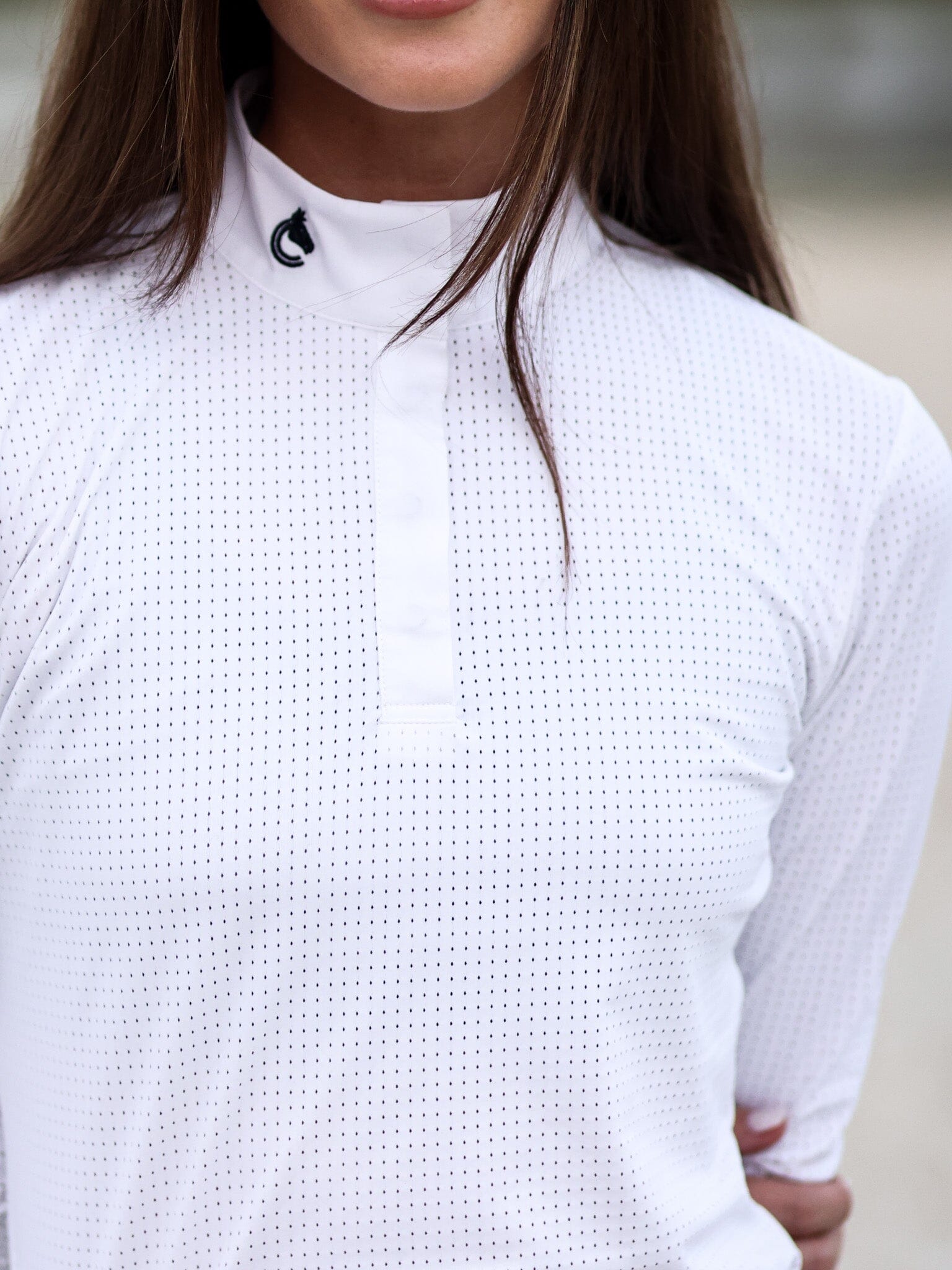 CRINIĒRE Lia Show Shirt | White - C R I N I Ē R E - Equiluxe Tack