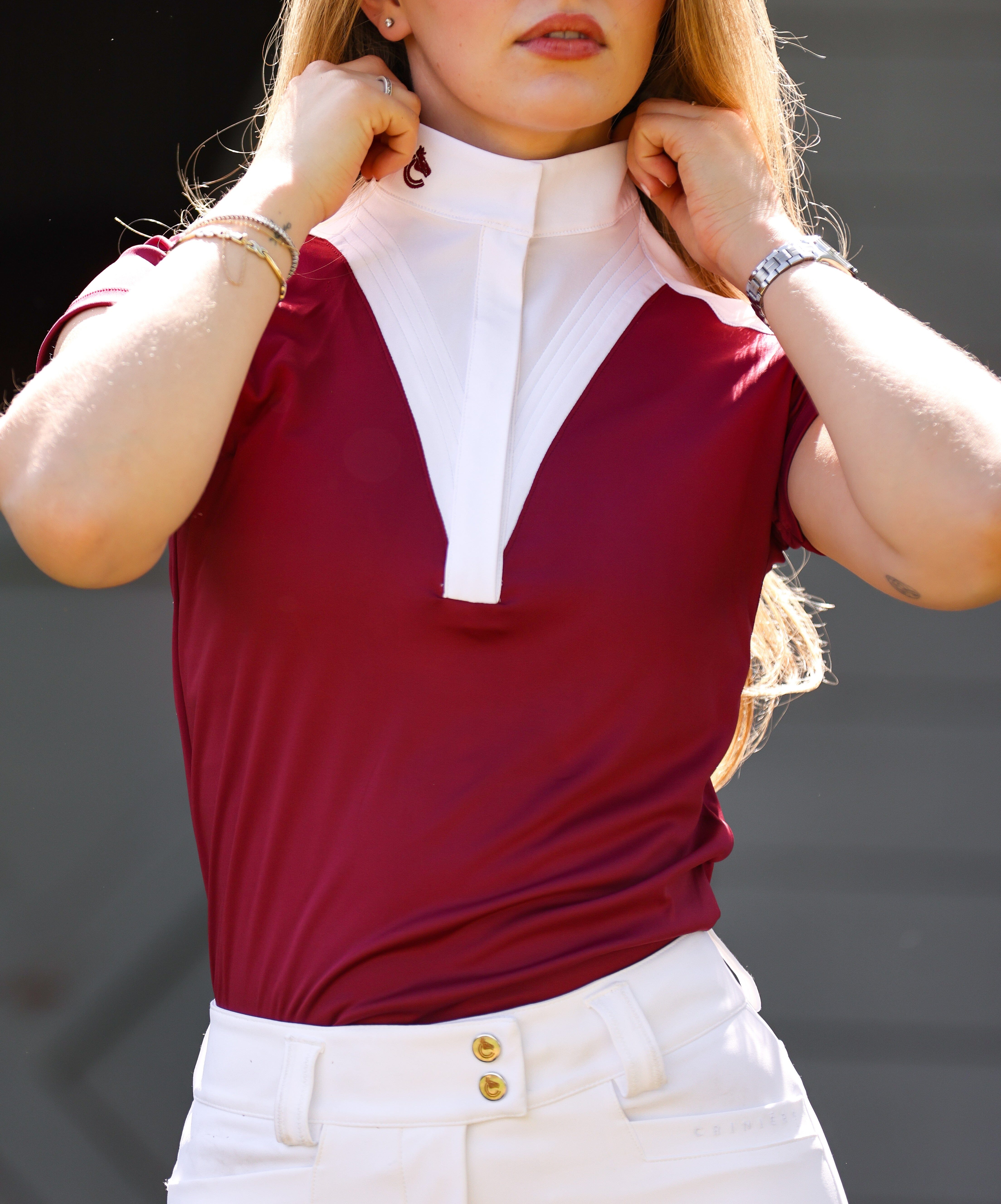CRINIĒRE Margot Show Shirt | Burgundy - C R I N I Ē R E - Equiluxe Tack