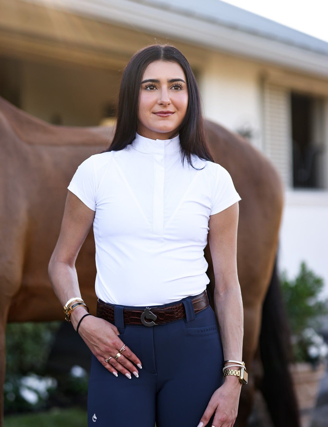 CRINIĒRE Margot Show Shirt | White - C R I N I Ē R E - Equiluxe Tack
