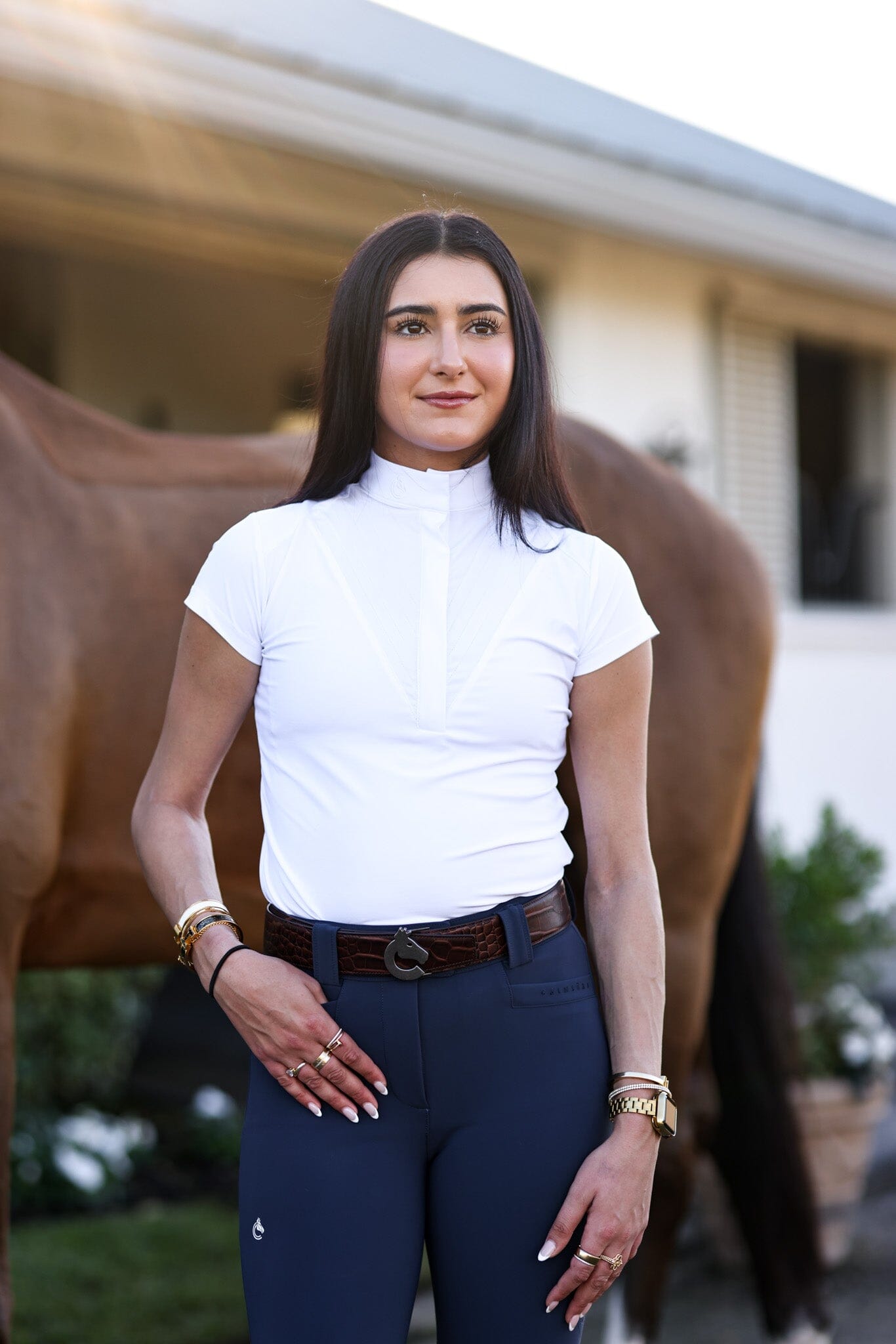 CRINIĒRE Margot Show Shirt | White - C R I N I Ē R E - Equiluxe Tack