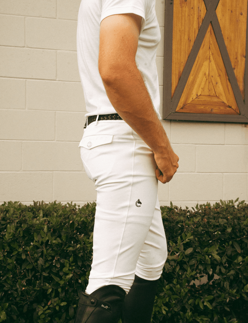 CRINIĒRE Mens Chadai Breeches | White - C R I N I Ē R E - Equiluxe Tack