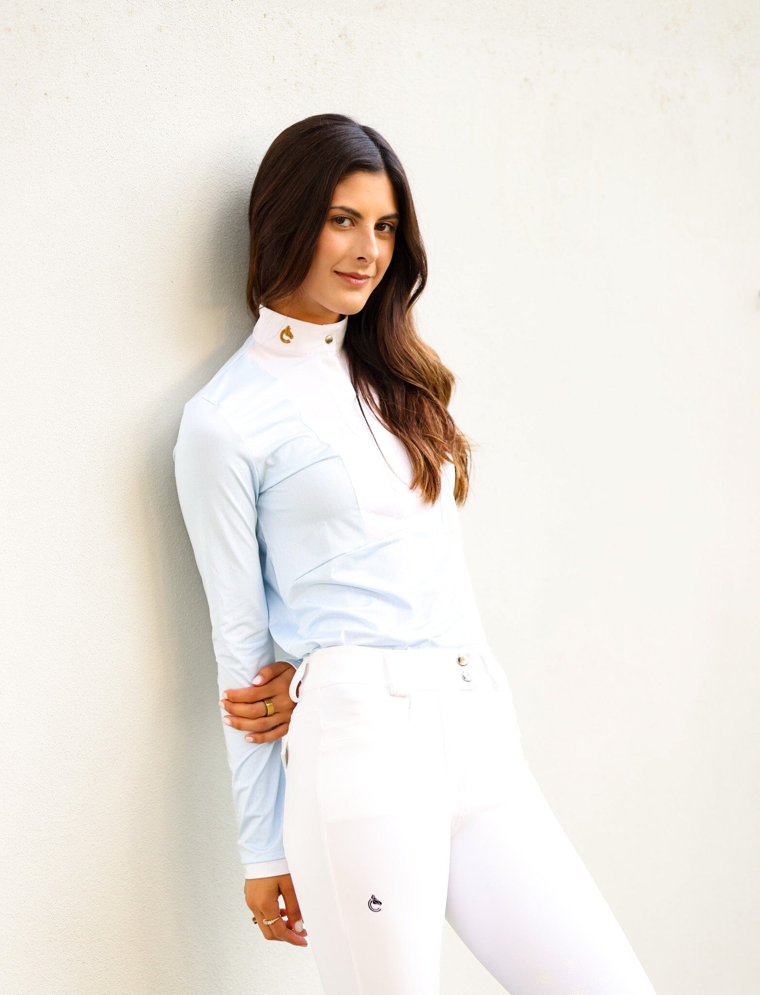 CRINIĒRE Monique Show Shirt | Breezy Blue Stripes - C R I N I Ē R E - Equiluxe Tack