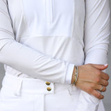 CRINIĒRE Monique Show Shirt | Taupe Stripes - C R I N I Ē R E - Equiluxe Tack