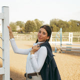 CRINIĒRE Monique Show Shirt | Taupe Stripes - C R I N I Ē R E - Equiluxe Tack