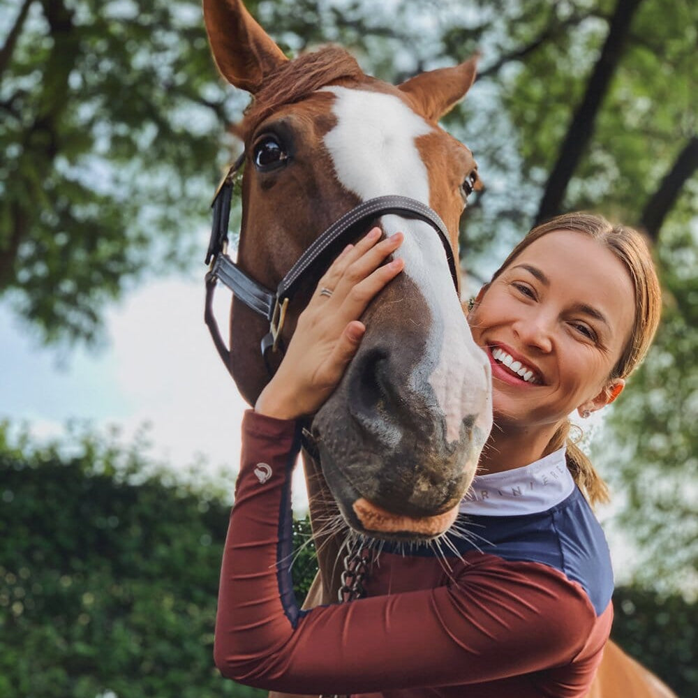 Crinière Navy & Rust Sophie Riding Shirt - CriniereLife - Equiluxe Tack