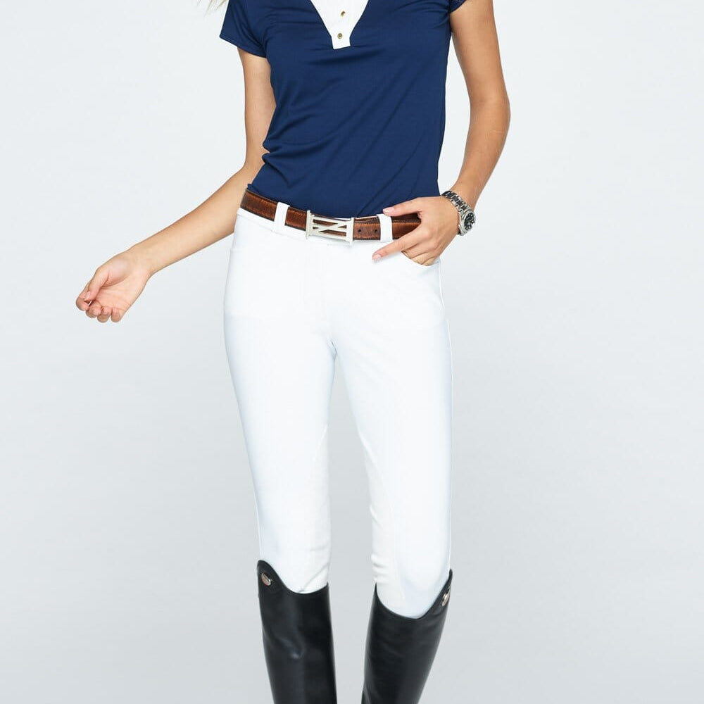 Crinière Navy & White Margot SS Show Shirt - CriniereLife - Equiluxe Tack