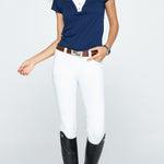 Crinière Navy & White Margot SS Show Shirt - CriniereLife - Equiluxe Tack