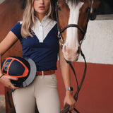 Crinière Navy & White Margot SS Show Shirt - CriniereLife - Equiluxe Tack