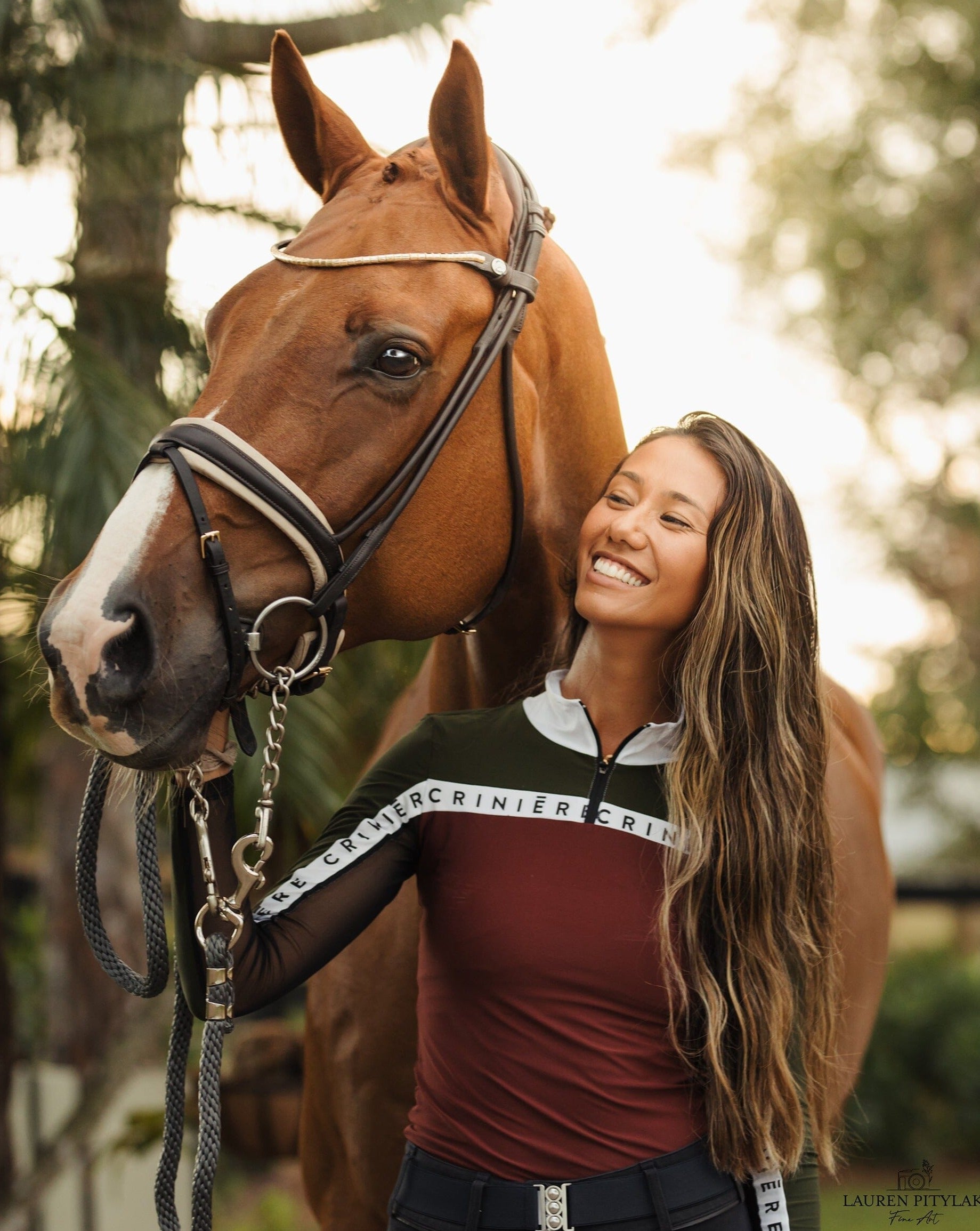 Crinière Olive & Brown Estella Riding Shirt - CriniereLife - Equiluxe Tack