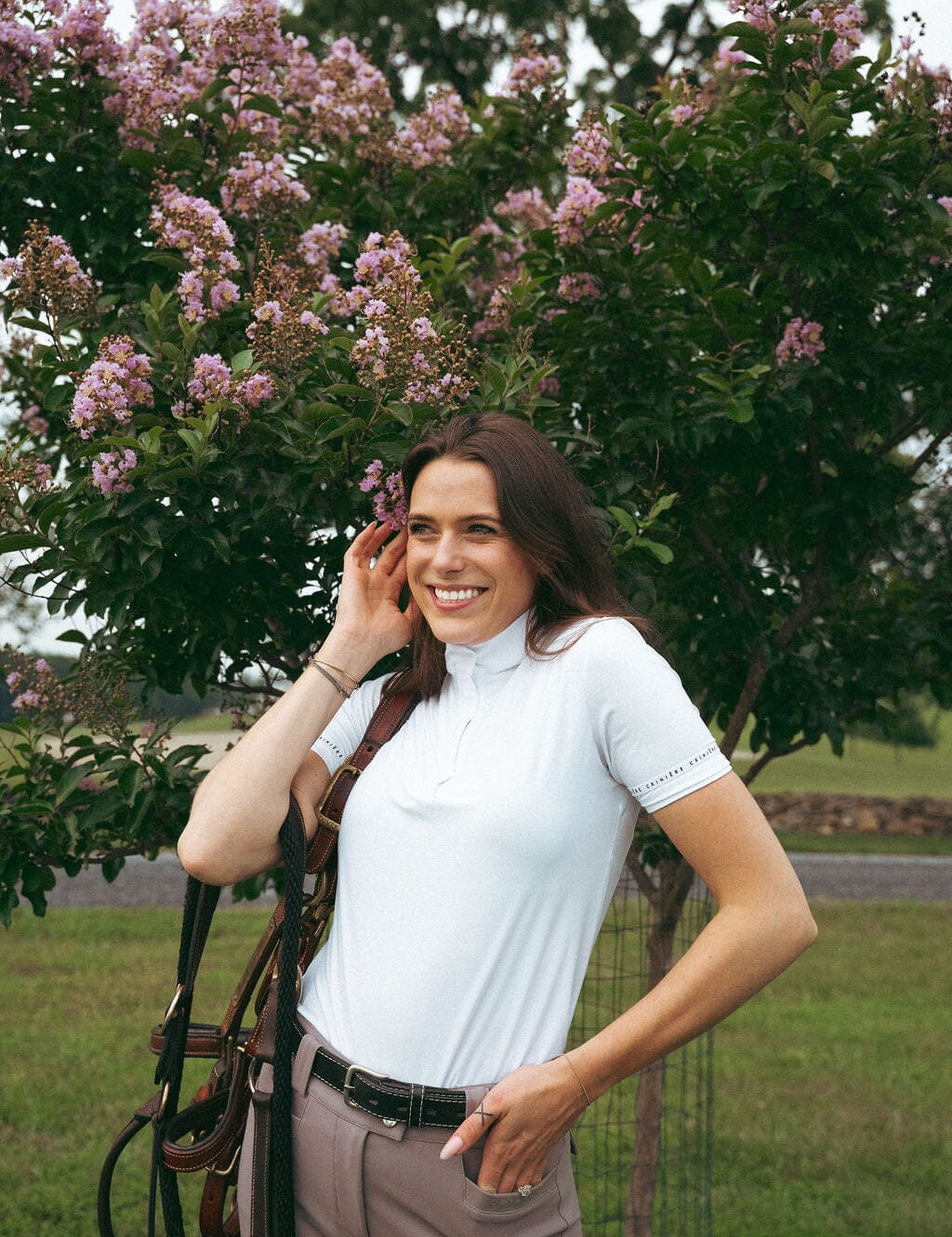 CRINIĒRE Olivia Show Shirt | Snow White - C R I N I Ē R E - Equiluxe Tack