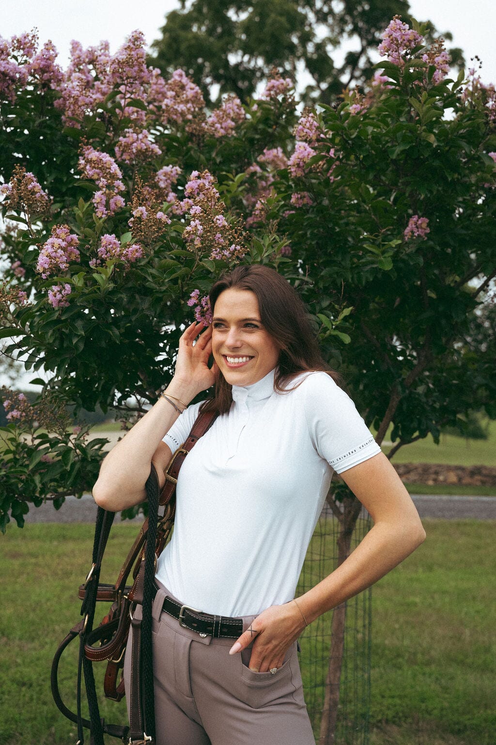 CRINIĒRE Olivia Show Shirt | Snow White - C R I N I Ē R E - Equiluxe Tack
