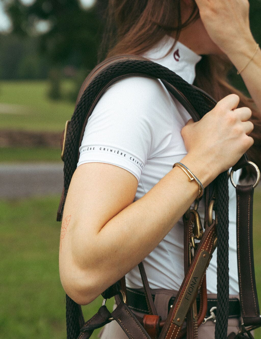 CRINIĒRE Olivia Show Shirt | Snow White - C R I N I Ē R E - Equiluxe Tack