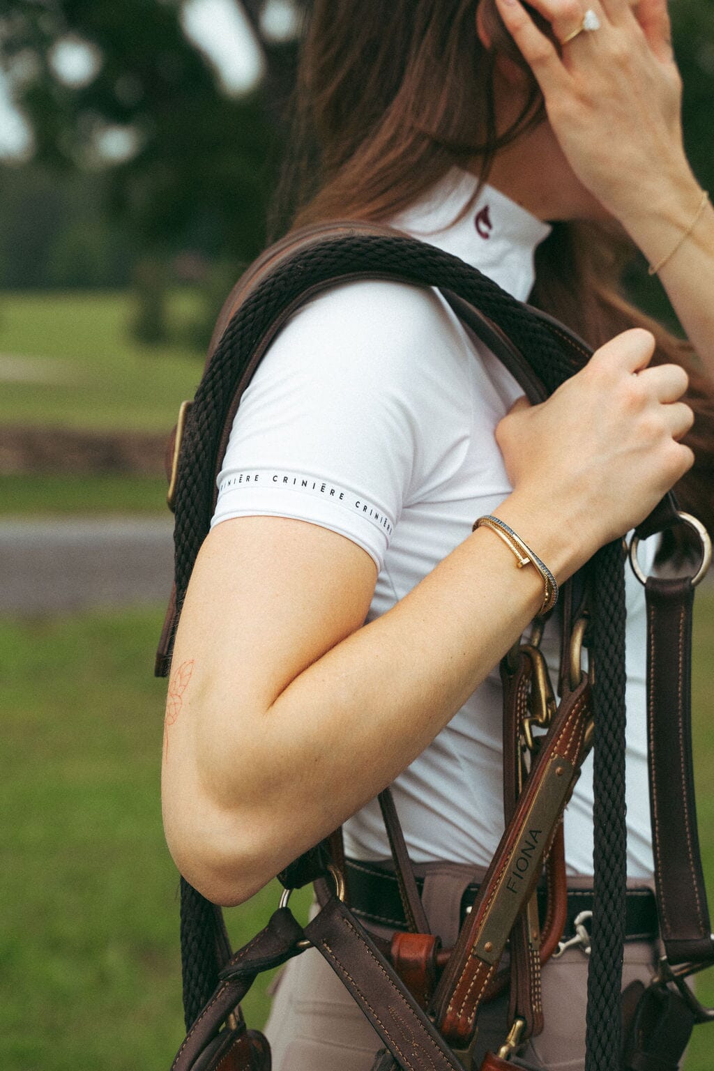 CRINIĒRE Olivia Show Shirt | Snow White - C R I N I Ē R E - Equiluxe Tack