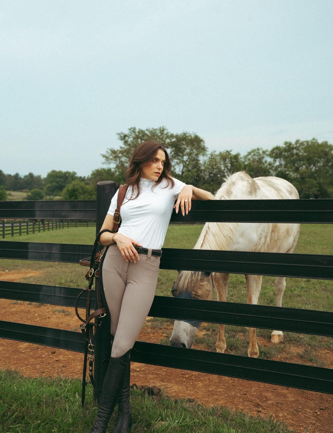 CRINIĒRE Olivia Show Shirt | Snow White - C R I N I Ē R E - Equiluxe Tack