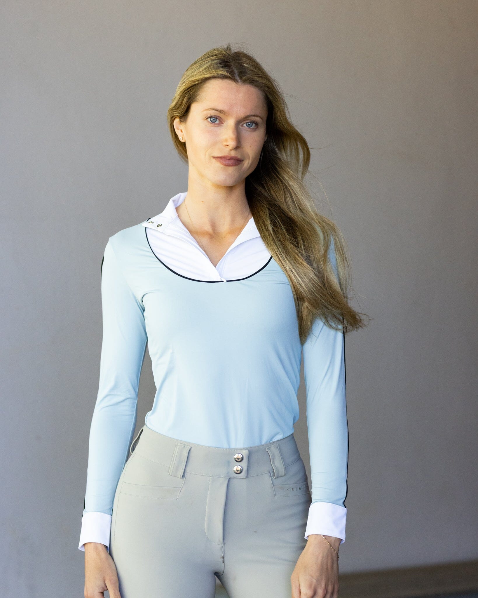CRINIERE Sienna Show Shirt | Baby Blue - CriniereLife - Equiluxe Tack