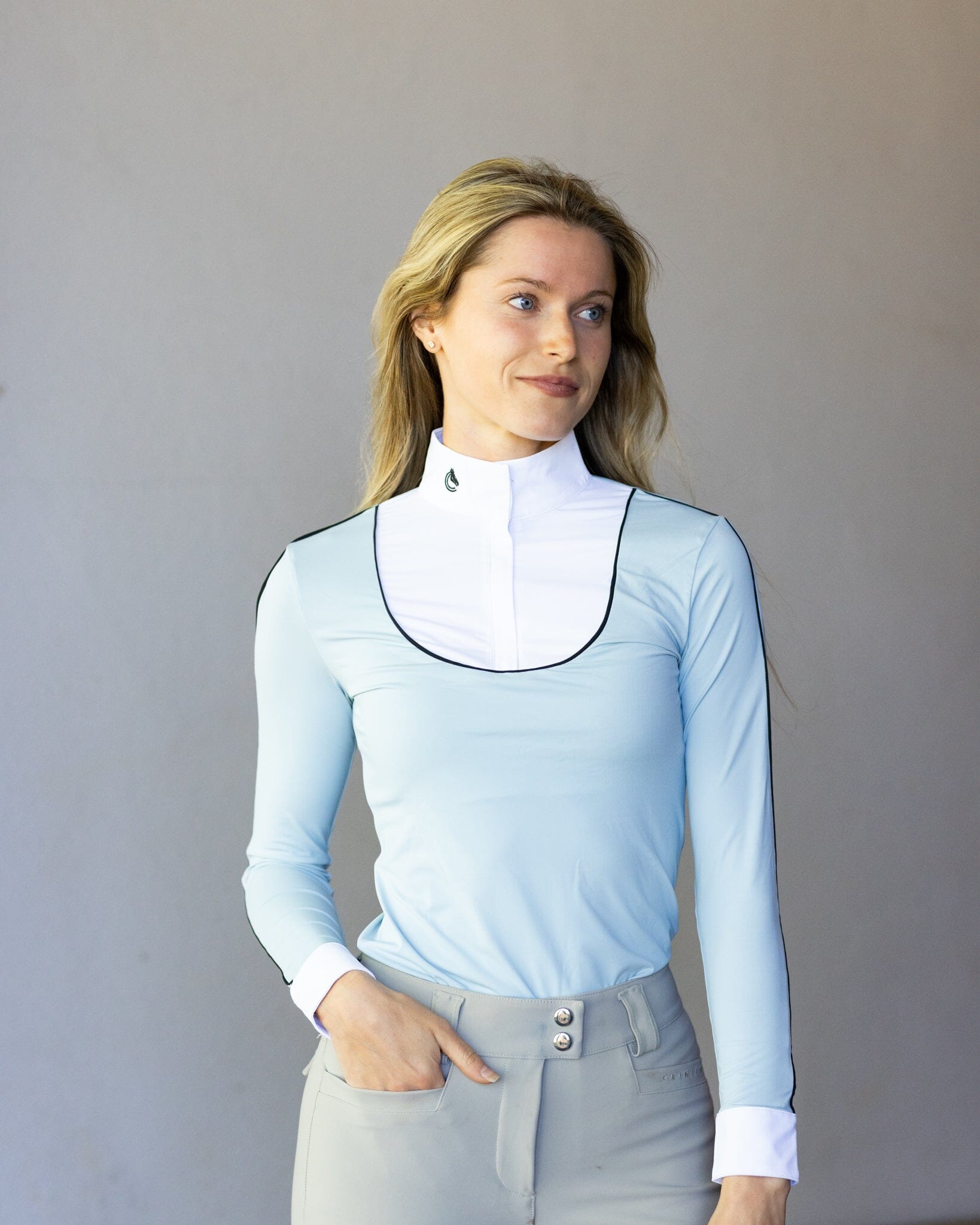 CRINIERE Sienna Show Shirt | Baby Blue - CriniereLife - Equiluxe Tack