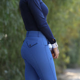 Crystal Evolution Full Seat Breeches - Delft Blue - Halter Ego® - Equiluxe Tack