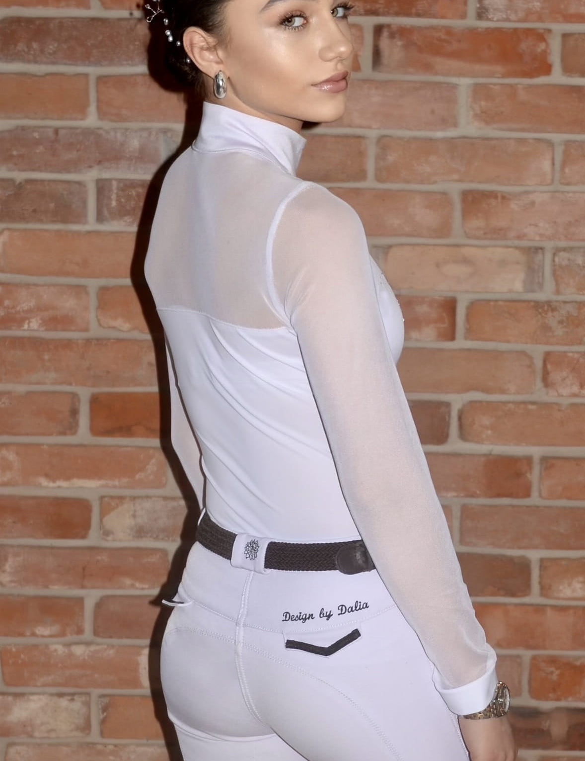 Dalia Design 'BELLE' Show Shirt - White - Dalia Design - Equiluxe Tack